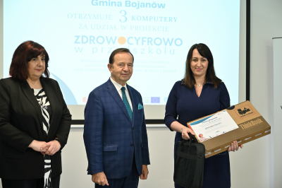 Wręczenie sprzętu komputerowego Gminom, których przedszkola brały udział w projekcie ZDROWO CYFROWO W PRZEDSZKOLU