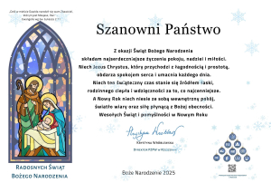 Z okazji Świąt Bożego Narodzenia