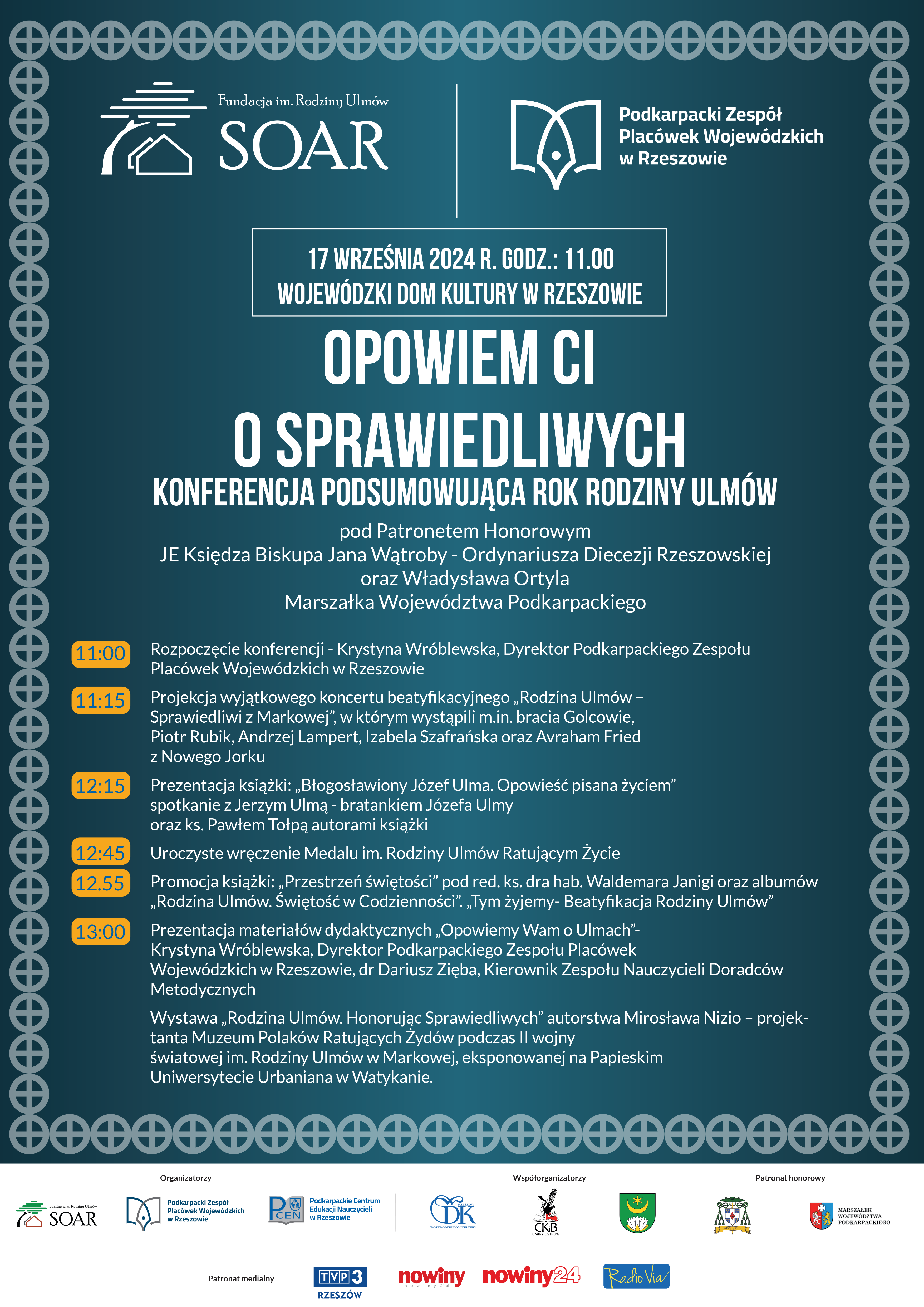 Plakat konferencji Opowiem Ci o Sprawiedliwych