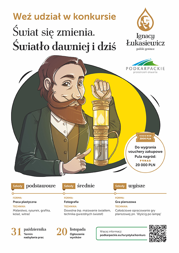 Plakat konkursu Świat się zmienia. Światło dawniej i dziś