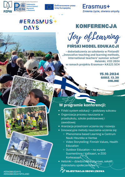 Konferencja online „Fiński model edukacji „Joy of Learning” – 15.10.2024