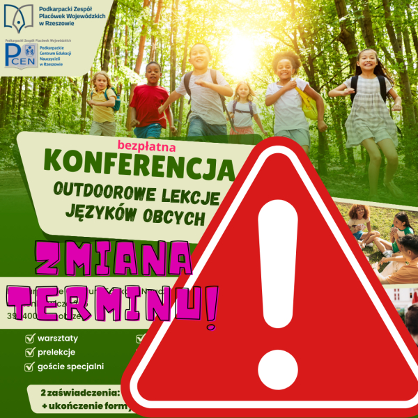 Nowy termin Konferencji „Outdoorowe lekcje języków obcych – 27 maja 2025 r. w PCEN O/Tarnobrzeg